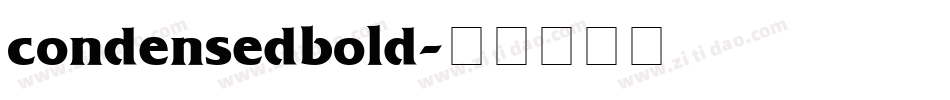 condensed bold字体转换